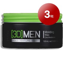 Schwarzkopf 슈바츠코프 모발 두피관리 프로페셔날 3D 맨 몰딩 헤어 왁스 100ml 1팩, 3팩