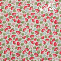 바이핸즈 꽃무늬 패치워크 패브릭 피드색 퀼트 프린트원단 - 1/2yd 대폭 4종, 7.스트로베리-아이보리