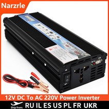 차량용인버터자동차 인버터 12 V 220V 전원 500W/1000W/2000W 변환기 USB 볼트 DC AC ~ 변압기 태양광, 03 2000W