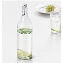 코르켄 밀폐 유리병 유리용기 열탕소독 주스병 물병 소스병 투명 유리병, 코르켄 1L