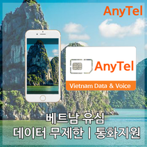베트남유심 데이터 무제한 통화 인천 김해 대구 공항유심 호치민 하노이 나트랑 배낭여행용, 1개, 비엣텔_3일_12GB(매일 4GB)