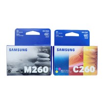 삼성 INK-M260 INK-C260 정품잉크 SL-J2160W SL-J2165W [GRE], 흑백+컬러3색