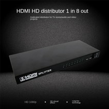 블루레이 플레이어 1X8 HDMI 매트릭스 스위처 4K * 2K 지원 3D EDID 및 블루레이 DVD 비디오 월 컨트롤러, 한개옵션0