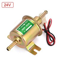 자동차 오일펌프 새로운 12v 24v 전기 연료 펌프 저압 볼트 고정 와이어 디젤 가솔린 hep-02a for car 기화기 오토바이 atv, 1-빨간색