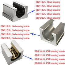SBR10UU JDB 선형 볼 베어링 블록 개방형 CNC 라우터 SBR 가이드 4 개, 10 SBR10UU JDB bearing_01 4 개
