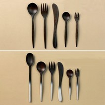 트래블앤쿡 천연 옻칠 우드 디저트 커트러리 모음 티스푼 과일포크 요거트 시리얼 스푼, 포크L, 엔틱