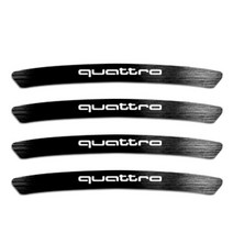 아우디 Audi 스티커 4pcs 자동차 휠 허브 타이어 림 금속 합금 스트립 자동차 스타일링 액세서리 a3 a4 a5 a6 a7 q3 q5 q7 s3 s4 tt, 4개 콰트로 블랙