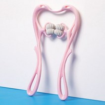 멀티 목 마사지 치료 어깨/바디 6 트리거 포인트 롤러 셀프 도구 손 압력 완화 깊은, Pink-4 Wheels