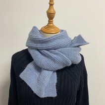 ZDD 겨울 무지 골지 니트 머플러 소프트 목도리 여성 코디 데일리 9가지 컬러