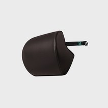 우리하루 카넥 차량용목쿠션 카백 자동차허리쿠션 SET 운전석 헤드레스트 목베개 등받침, 브라운