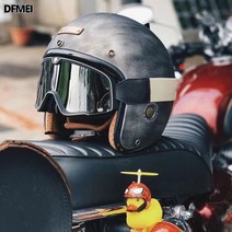 라이더 할리 오토바이 빈티지 고글 라이더 고글 고글 고글 반모 풀 헬멧 유니버셜 윈드스크린, 블랙프레임코팅머큐리시트(매장에서권장관리자)