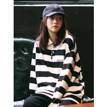 스트프긴팔티 미조오리 PSOBRAND 나라 트렌드 줄무늬 블러킹 베이스 와이드 루즈핏 남성 커플 2438686653