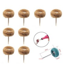 드러멜 드레멜 다용도조각기 미니 드릴 연마 브러시 2.35mm 생크 나일론 버핑 휠 Dremel 로타리 핸드 툴 액세서리 세트 녹 제거제 50 피스, 04 yellow_07 50pcs