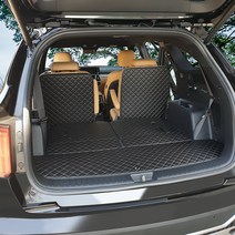 아이빌 4D 신형퀼팅 자동차 트렁크매트 + 2열등받이 풀세트 카매트, 브라운(추가정보란에 차종코드 기재)