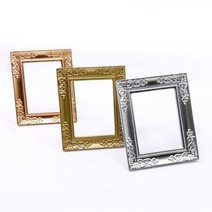 촬영소품 미니 포토프레임 인형의집 미니어처 액자_1P, 실버