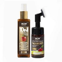 WOW 와우 사과 식초 페이스워시 브러쉬 미스트 토너 스프레이 세트 100ml 2개