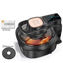 6L1100W 전기 에어프라이어 스마트 튀김기 LED 터치 감자튀김기, 터치 유형, 규격 없음