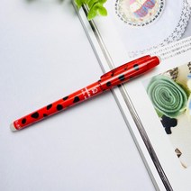 도트무늬 열펜 아이롱 열펜 지워지는펜(0.5mm), 레드, 1개