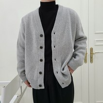 남자 램스울 헤비 오버핏 니트가디건 5Color