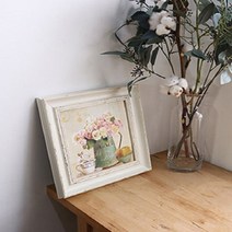 그림액자 벽장식 흰장미 빈티지 거실 주방 3종 퍼즐 사진액자, 물조루