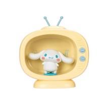 미니소 시나모롤 쿠로미 구름 주물러 발광 장식 USB 충전 분위기 무드등 수유등 수면등 은은한 장식조명 굿즈 생일선물 우정 날으는캐릭터 귀여운 데코 장식 미니tv 초승달 드림캐쳐, 시나모롤 도그 미니 TV
