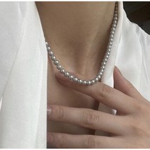 14k 데일리 담수 흑 진주 목걸이