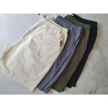 무지개마켓 남자 빅사이즈 반바지 면바지 해외여행 마 데일리 편한 시원한 통기성좋은 밴딩팬츠 허리조절 가능 데이트룩 데일리 베이직 카키 차콜 아이보리 베이지 검정