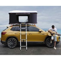 루프탑텐트 SUV 차 지붕 텐트 캐핑 하드쉘 차박 돔, 화이트 쉘 다크 그레이 캔버스