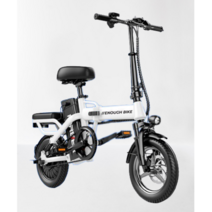 이너프바이크 최신형 48V 400W 접이식 배달용 출퇴근 전동 전기자전거, 기본형, 15AH, 화이트