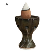 인테리어 실내 미니 분수 가습기 폭포 다기능 세라믹 향 콘 역류 향 홀더 세라믹 랙, a