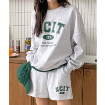 여성 긴팔 트레이닝세트 운동복 편한 츄리닝 상하 맨투맨 반바지 레터링 캐주얼 이너 센슈얼