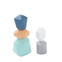 [Visca BG] 목제 블록 적재 나무 바위 스톤형 입체 퍼즐 유아 지육 장난감 나무 장난감 (5pcs)