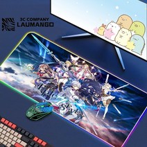 에픽 세븐 Rgb 마우스 패드 게이머 키보드 매트 책상 애니메이션 카펫 Pc 빅 게임 캐비닛 확장, 04 GG001214_01 RGB300x700x3mm