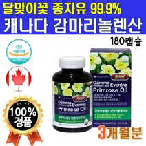 식약처 인증 캐나다 직수입 달마지꽃 종자유99% 1박스 약 3개월분 180캡슐 달맞이씨유 달맞이유 달맞이꽃유 달맞이종자유 감마리놀레산 달맞이오일 달맞이꽃종자 PRIMROSEOIL, 1개(3개월분)