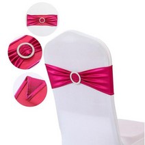 샴페인 의자 매듭 100 웨딩 의자 밴드 파티 웨딩 장식 의자 장식 링 유럽 스타일 파티 의자 탄성, Rose 2_10 PC