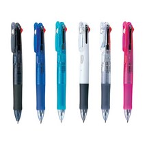 제브라 클립온 4색펜 B4A3 0.7mm 스마트 노크, 핑크