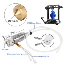 킹룬 KINGROON E3D V5 핫 엔드 압출 헤드 ANYCUBIC Chiron/Vyper FDM 3D 프린터 부품 용 방열판이있는 0.4mm 노즐, [02] For Vyper