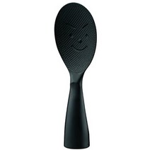일본직발송 4. 아케보노산업 밥주걱 블랙 일제 바닥이 넓게 스스로 서기 때문에 위생적 더블 엠보싱 가공, One Size_블랙, One Size