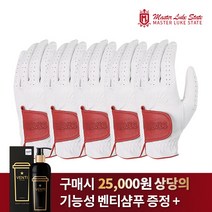 마스터루크 올양피 골프장갑 5Color 5장 왼손 세트 (구매시 벤티샴푸500ml 증정), 5. 레드