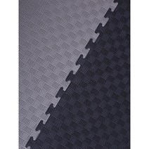 태권도매트 체육관 퍼즐 스포츠 충격흡수 놀이방 바닥 매트, 1m X 1m X 2cm 두께, 5줄 패턴[검정 회색]