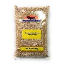 미국직구 라니 참깨 통 브라운 생(틸) 14온스(400gm) ~ 올 내추럴 글루텐 친화적 NON-GMO 비건 인도 원산, 수량, 상세참조