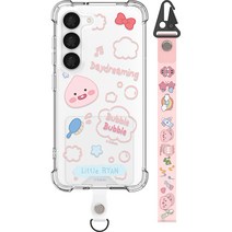 리틀카카오프렌즈 버블버블 스마트 탭 투명방탄 강화케이스 갤럭시 S23