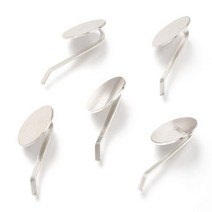 50 개 금속 머리 핀 기본 바비 결과 조랑말 후크 플랫 라운드 패드 diy 머리핀 쥬얼리 만들기 액세서리 127590, 50Pcs 색상 5
