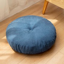 요가 시트 베개 솔리드 명상 요가 매트, rd 블루, 직경 47cm