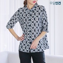 여성 데일리 인견 오픈셔츠 정장 패턴블라우스