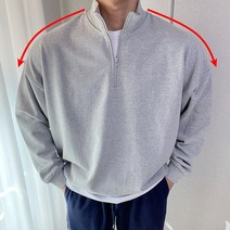 위드제스트 남자 어깨넓어보이는 하프집업 맨투맨