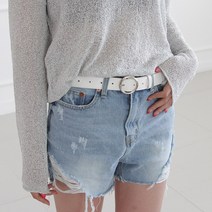 에스랑제이 실버유광 여성 캐주얼 링 벨트   더스트백
