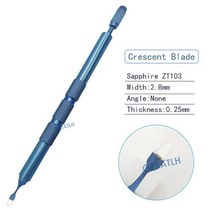 속눈썹테이프 팔꿈치 스트레이트 더블 란셋 블레이드 투명 각막칼, ZT103 2.8mm