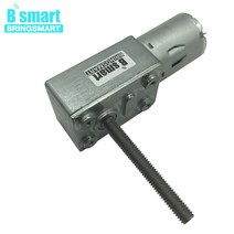 DC 기어 모터 4632-370 12V 볼트 DC 웜기어 감속기 M6 나사 샤프트 길이 50MM 3V6V24V 웜 기어드 모터 역, 19 24v 40rpm_03 package D