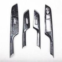 호환용 혼다 시빅 9 2012 2013 2014 도어 팔걸이 창 리프트 스위치 버튼 커버 카본 스티커, 2.Black wood grain